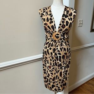 Cache – Figure "8" Animal Print Day to Evening Dress